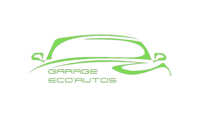 logo du garage Eco'autos présentant une voiture de face stylisée et le nom du garage